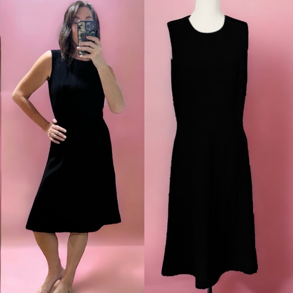 Cynthia Howie Vintage Black  Evening "Jackie O" Style Classic Midi Dress